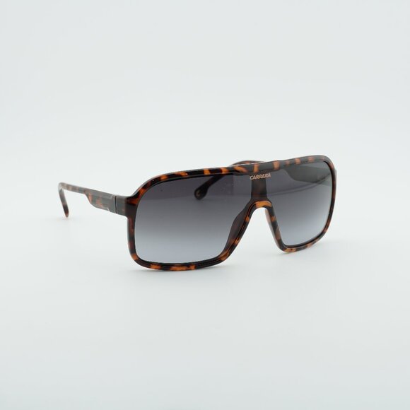 CARRERA 1046/S 0086 9O Sunglasses Havana Shield Frame Grey Lenses